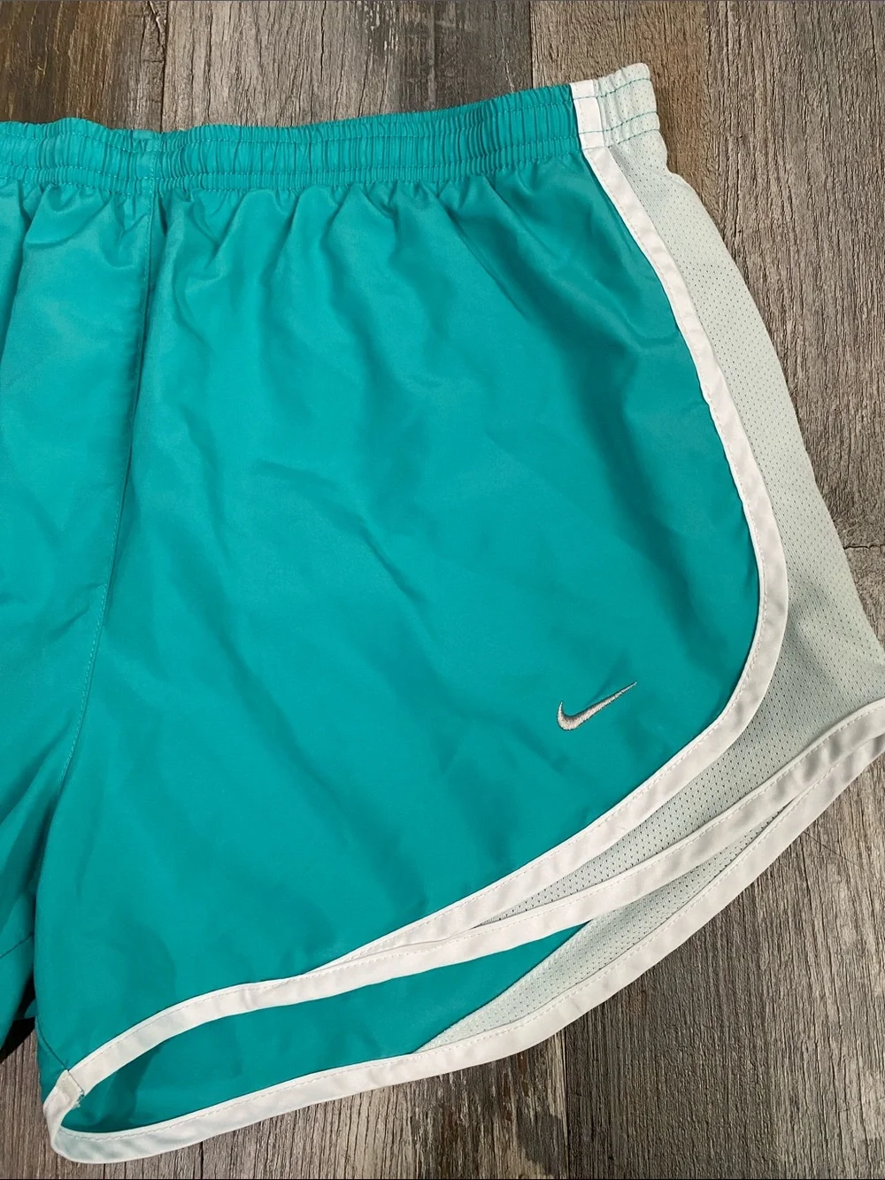 Nike Teal with White Trim Running Shorts